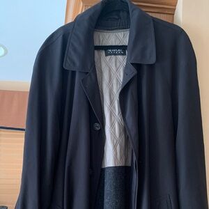 Newport harbor long Men's black Trench Coat